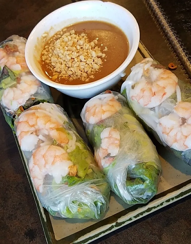 Grilled Shrimp & Egg Roll